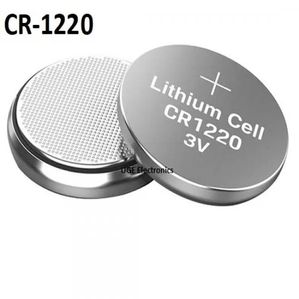 Lithium CR1220 Coin Cell Battery – 3V Micro Lithium Battery for DVR, Watches, Medical Devices, Remotes & Electronic Gadgets (Pack of 5)