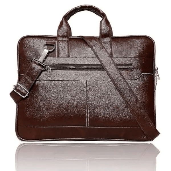 Laptop Sleeve Cover Case 17 Inch (43.18cm) with Handle Grip, Leather, with Keyboard Protector & Mouse Pad ,Compatible with MacBook, Dell, HP, Lenovo Brown and Black