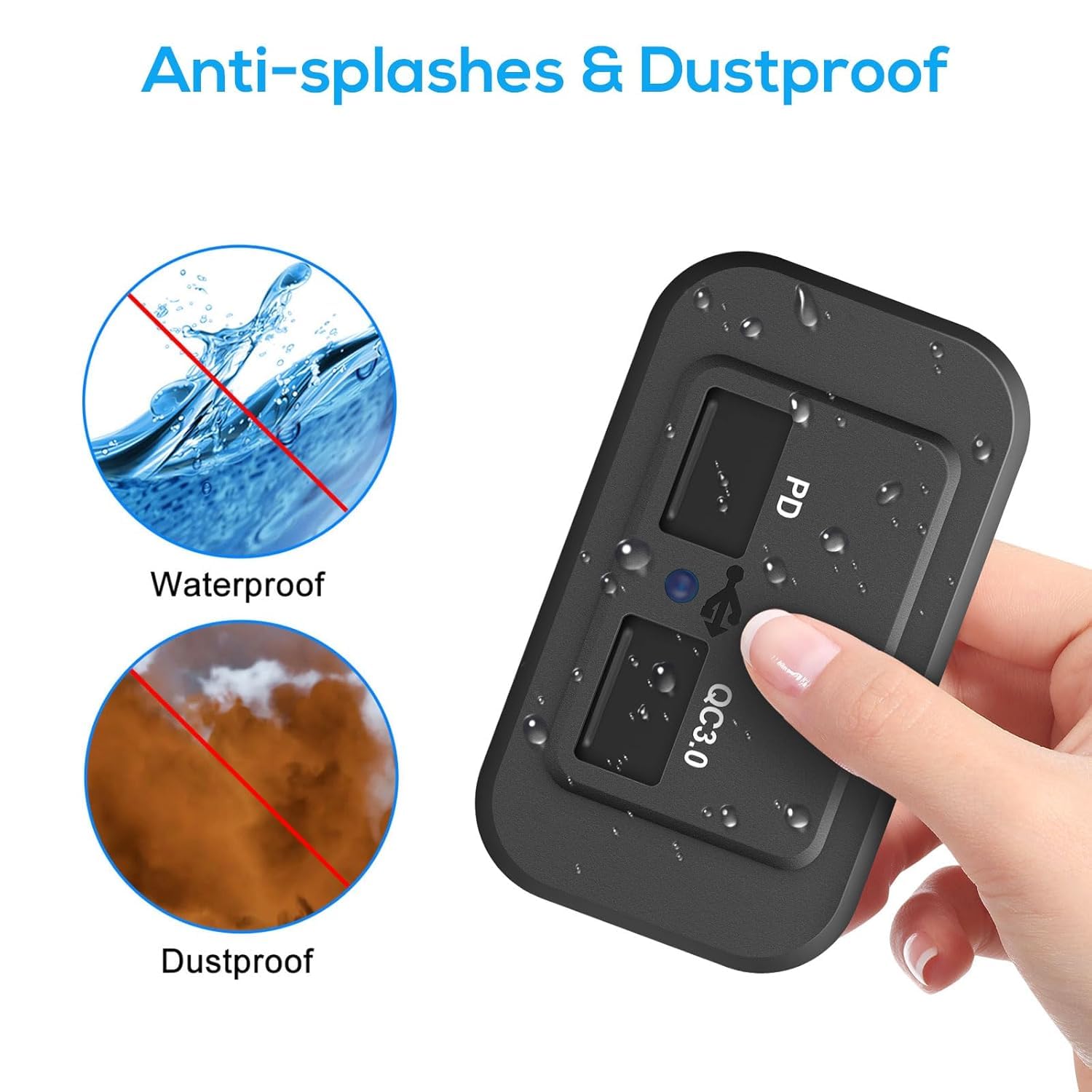 USB Outlet 12V RV , QC3.0 USB A Port & USB C Port Surface Mount Charging Socket Panel for Car Marine Motorcycle USB Outlet 12V RV , QC3.0 USB A Port & USB C Port Surface Mount Charging Socket Panel for Car Marine Motorcycle