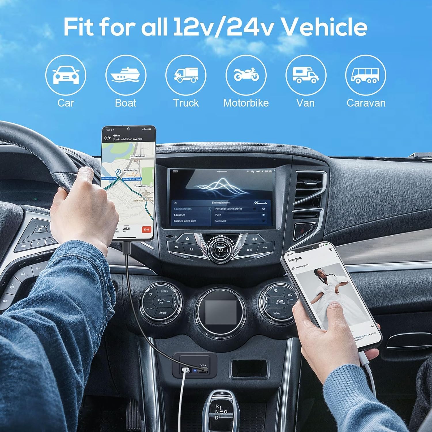 USB Outlet 12V RV , QC3.0 USB A Port & USB C Port Surface Mount Charging Socket Panel for Car Marine Motorcycle USB Outlet 12V RV , QC3.0 USB A Port & USB C Port Surface Mount Charging Socket Panel for Car Marine Motorcycle