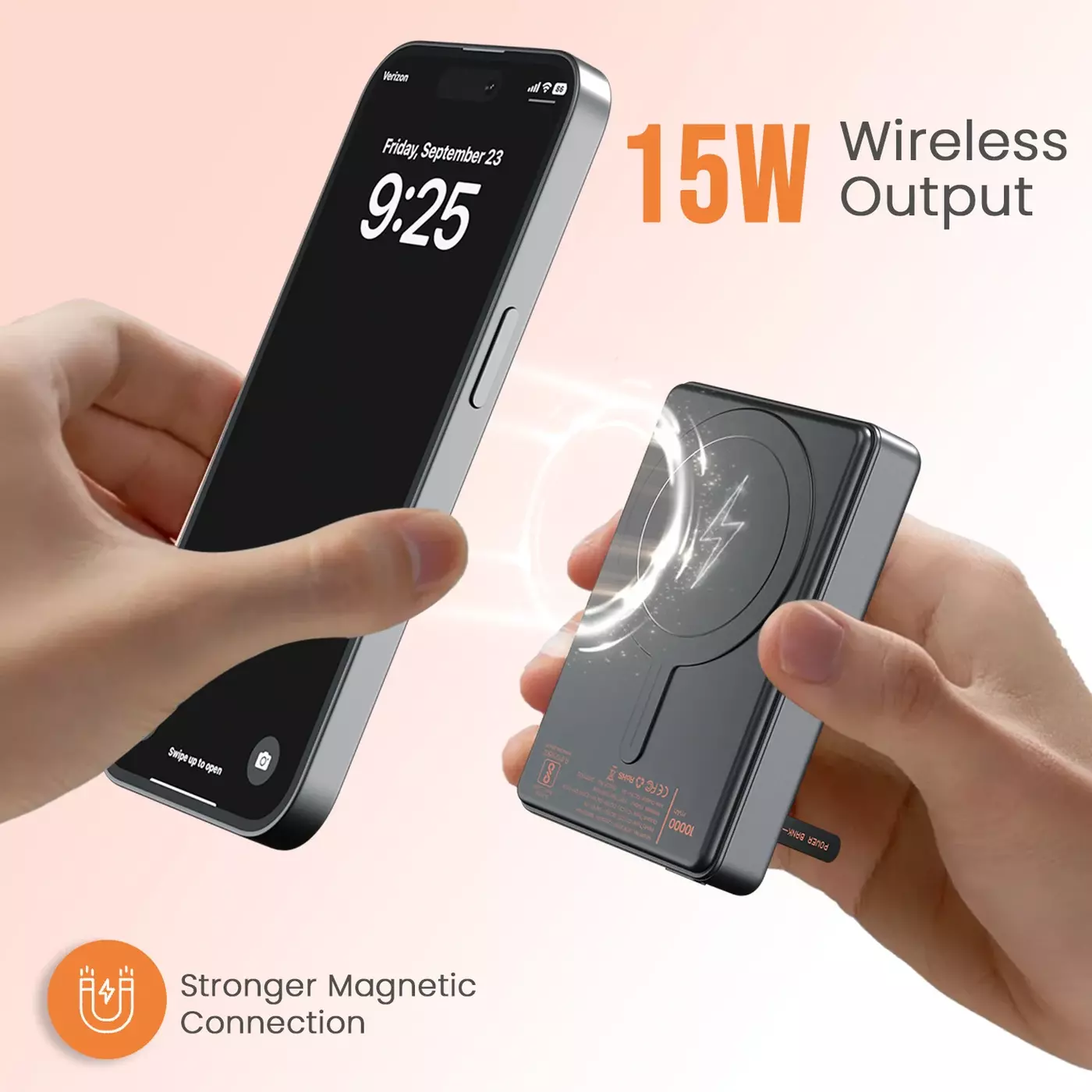 Portronics CHYRO 10000mAh Magnetic Wireless Power Bank, 15W Wireless & 20W PD Fast Charging with Built-in Stand and Type-C Cable Portronics CHYRO 10000mAh Magnetic Wireless Power Bank, 15W Wireless & 20W PD Fast Charging with Built-in Stand and Type-C Cable