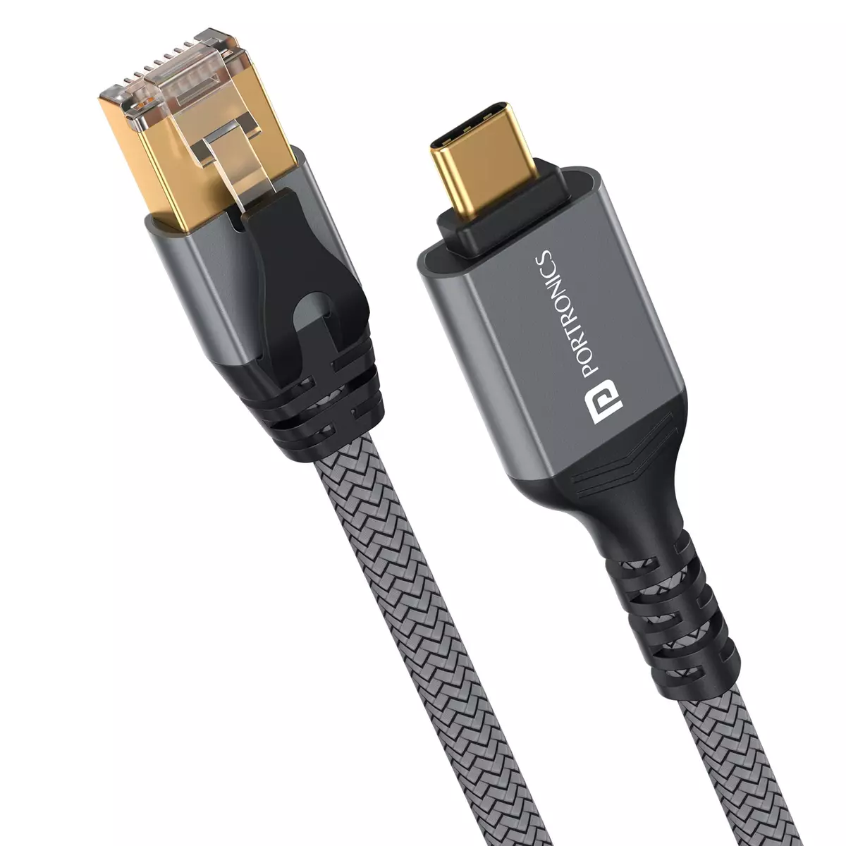 Type-C to RJ45 CAT-6 Gigabit Ethernet Cable 2M | 1000 Mbps