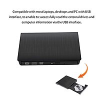 External DVD Drive Case | Popup External Mobile Optical Drive 3.0/ 2.0 for Desktop and Laptop Computers External DVD Drive Case | Popup External Mobile Optical Drive 3.0/ 2.0 for Desktop and Laptop Computers