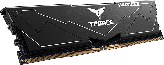 TeamGroup T-Force Vulcan DDR5 UDIMM Desktop Gaming Memory, Metal Heatsink, ECC, XMP 3.0/AMD Expo, Compatible with Intel/AMD CPU, High Performance, Low Latency RAM