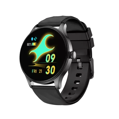 Fastrack Jupiter R1 Round HD Display, SingleSync BT Calling,  Advanced Chipset Smartwatch-Black