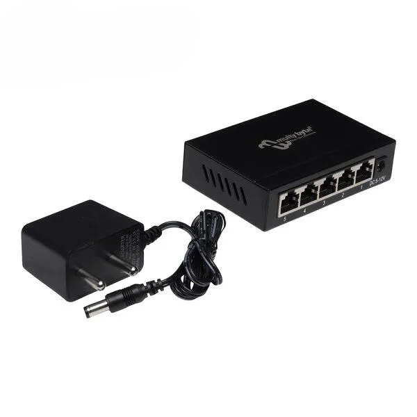Gigabit Ethernet Network Switch | 5/8-Port 10/100Mbps | Metal Body, RJ45 Ports, Plug & Play, Compact Design for Seamless Connectivity Gigabit Ethernet Network Switch | 5/8-Port 10/100Mbps | Metal Body, RJ45 Ports, Plug & Play, Compact Design for Seamless Connectivity