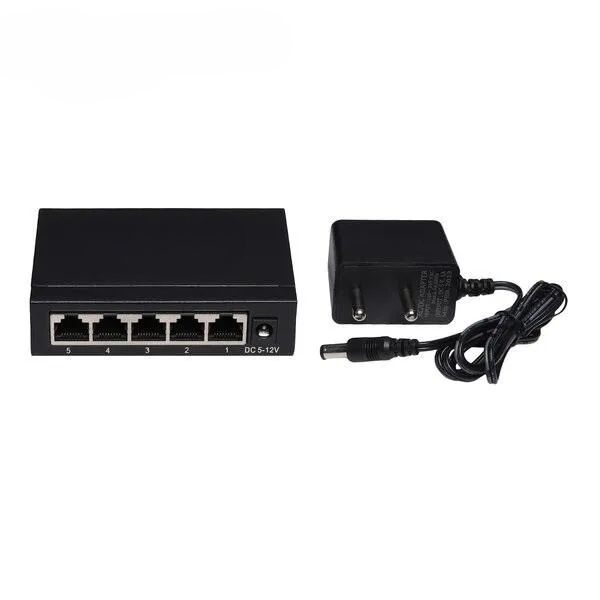 Gigabit Ethernet Network Switch | 5/8-Port 10/100Mbps | Metal Body, RJ45 Ports, Plug & Play, Compact Design for Seamless Connectivity Gigabit Ethernet Network Switch | 5/8-Port 10/100Mbps | Metal Body, RJ45 Ports, Plug & Play, Compact Design for Seamless Connectivity