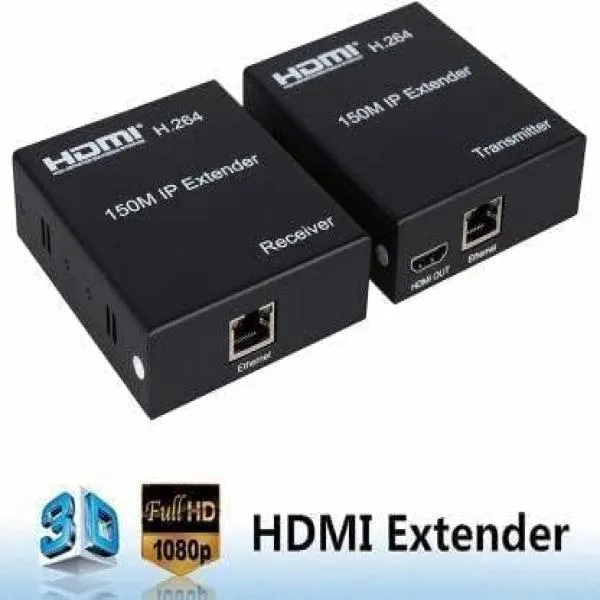 HDMI Extender 150M (With Loop) | 4k HDMI Extender Over LAN Routers Switchers Ethernet Network 150M RJ45, CAT5, CAT6
