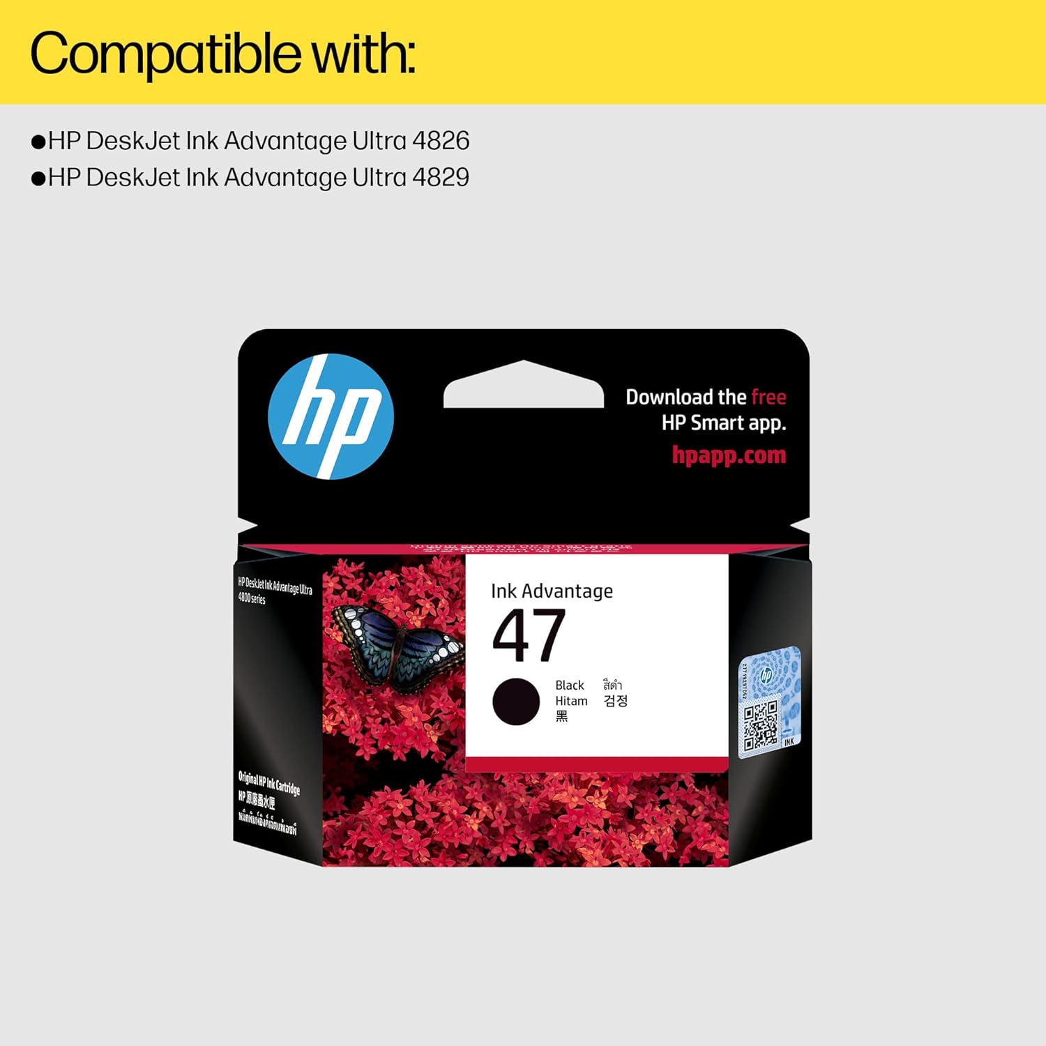 HP 47 Original Cartridge For HP DeskJet Ink Advantage Ultra 4826 Printers HP 47 Original Cartridge For HP DeskJet Ink Advantage Ultra 4826 Printers