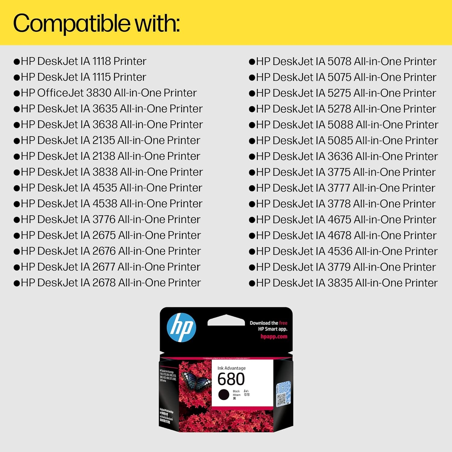 HP 680 Original Ink Advantage Cartridge For HP DeskJet Ink Advantage 2135 All-in-One Printer(F5S29B) HP 680 Original Ink Advantage Cartridge For HP DeskJet Ink Advantage 2135 All-in-One Printer(F5S29B)