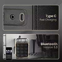 Portronics Harmony II 60W HD Sound Portable Bluetooth 5.3V Speaker, Bass Boost Technology (Grey)