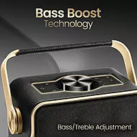 Portronics Harmony II 60W HD Sound Portable Bluetooth 5.3V Speaker, Bass Boost Technology (Grey)