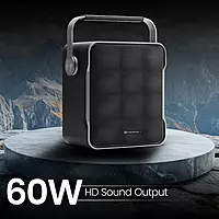 Portronics Harmony II 60W HD Sound Portable Bluetooth 5.3V Speaker, Bass Boost Technology (Grey)