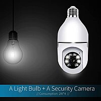 Wifi Camera | 3MP Indoor Bulb Camera Indoor 360° Smart Home Security Camera | Light Vision 24x7 Continuous Recording with Motion Sensor Wifi Camera | 3MP Indoor Bulb Camera Indoor 360° Smart Home Security Camera | Light Vision 24x7 Continuous Recording with Motion Sensor