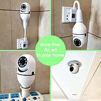 Wifi Camera | 3MP Indoor Bulb Camera Indoor 360° Smart Home Security Camera | Light Vision 24x7 Continuous Recording with Motion Sensor Wifi Camera | 3MP Indoor Bulb Camera Indoor 360° Smart Home Security Camera | Light Vision 24x7 Continuous Recording with Motion Sensor
