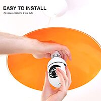 Wifi Camera | 3MP Indoor Bulb Camera Indoor 360° Smart Home Security Camera | Light Vision 24x7 Continuous Recording with Motion Sensor Wifi Camera | 3MP Indoor Bulb Camera Indoor 360° Smart Home Security Camera | Light Vision 24x7 Continuous Recording with Motion Sensor