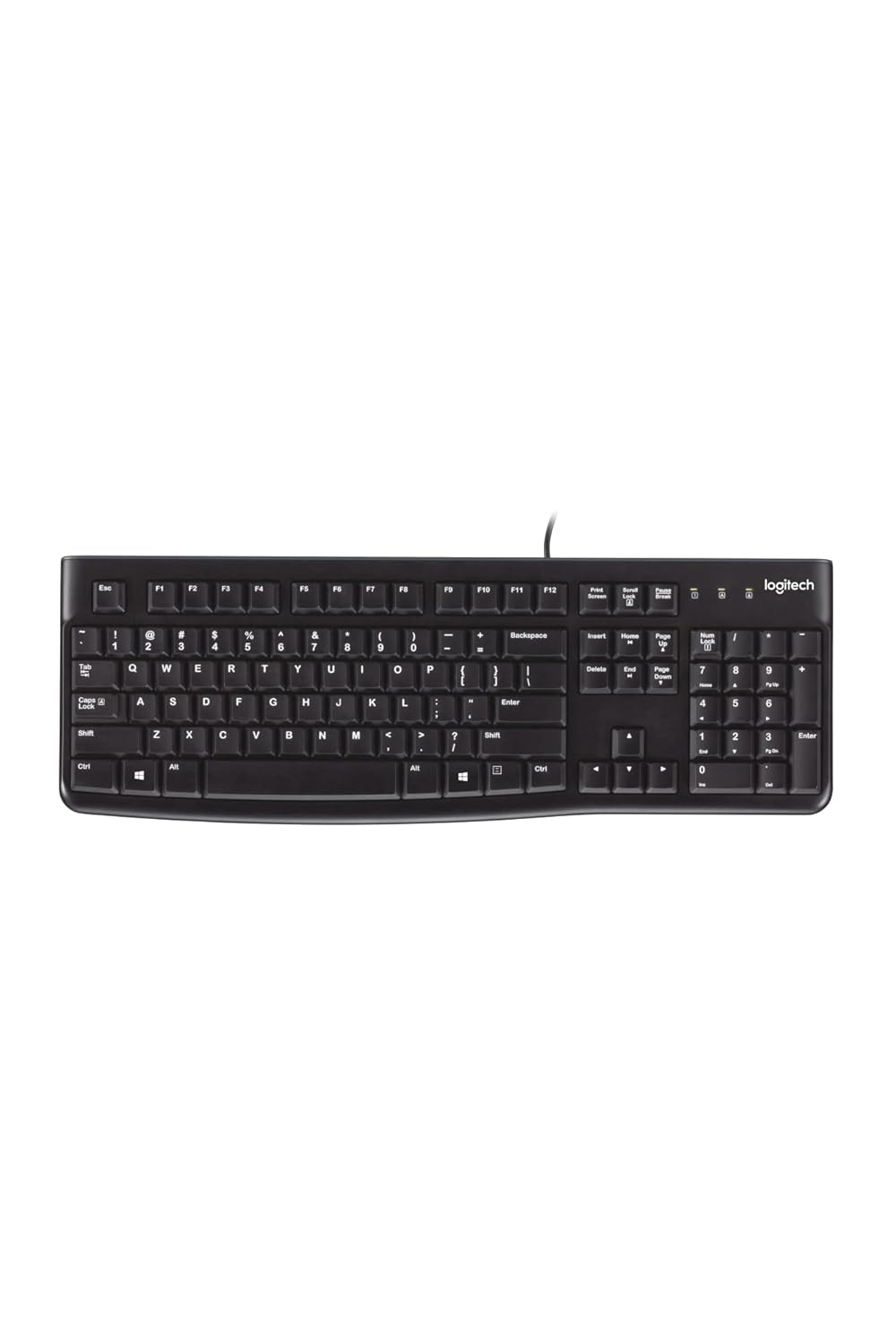 Logitech K120 Wired USB Keyboard – Full-Size, Plug & Play, Spill-Resistant, Durable Design (Black) Logitech K120 Wired USB Keyboard – Full-Size, Plug & Play, Spill-Resistant, Durable Design (Black)