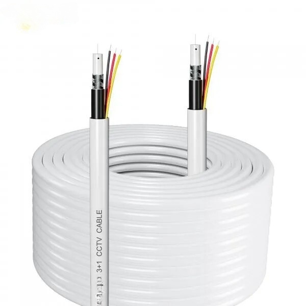CCTV Cable 3+1 Coaxial for Video, Power and Audio Communication with Excellent Coating