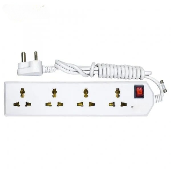 Spike 4+1 Way | International Socket with Single Switch | 4 Way Extension Board Extension Cord | Multi Plug Socket for Home Wall, Office Spike 4+1 Way | International Socket with Single Switch | 4 Way Extension Board Extension Cord | Multi Plug Socket for Home Wall, Office