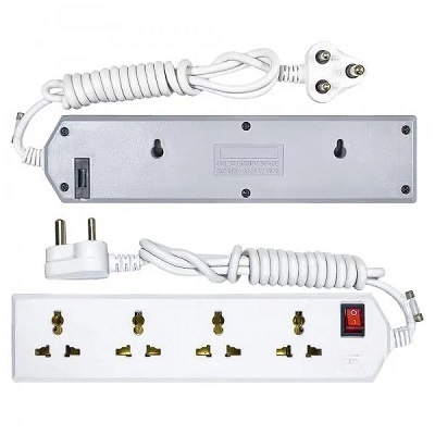 Spike 4+1 Way | International Socket with Single Switch | 4 Way Extension Board Extension Cord | Multi Plug Socket for Home Wall, Office Spike 4+1 Way | International Socket with Single Switch | 4 Way Extension Board Extension Cord | Multi Plug Socket for Home Wall, Office