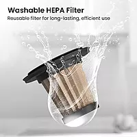 Portronics MOPCOP 3 - Portable & Handy Vacuum Cleaner with Strong Suction, Rechargeable Battery, Washable HEPA Filters and Multipurpose Nozzles Portronics MOPCOP 3 - Portable & Handy Vacuum Cleaner with Strong Suction, Rechargeable Battery, Washable HEPA Filters and Multipurpose Nozzles