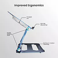 Portronics My Buddy K10 Portable Laptop Stand with Multiple Height Adjustable Angles Portronics My Buddy K10 Portable Laptop Stand with Multiple Height Adjustable Angles