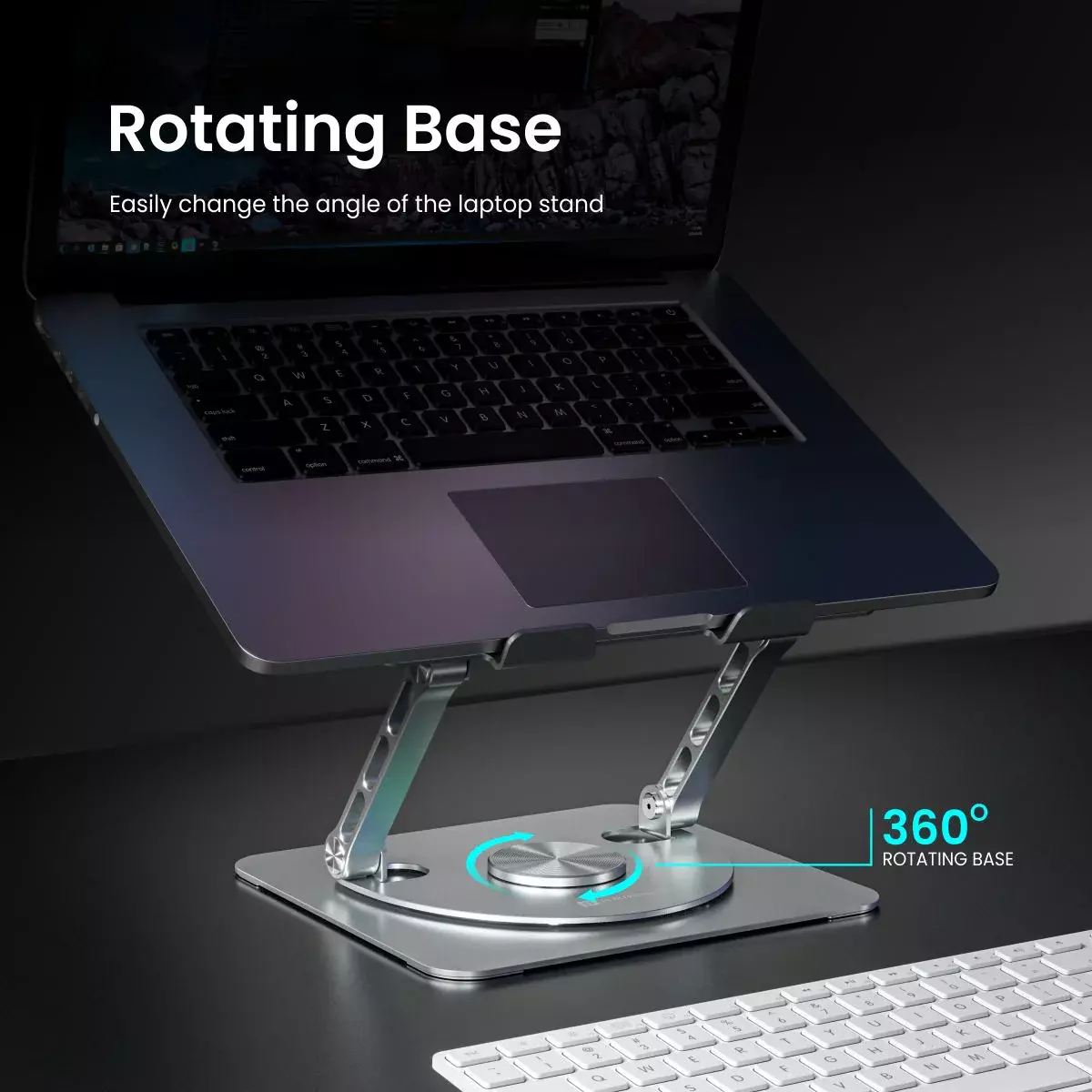 My Buddy Spinlight Laptop Stand with Cooling Fan,(Silver) My Buddy Spinlight Laptop Stand with Cooling Fan,(Silver)
