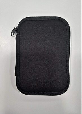 Multipurpose  Zipper Protective Neoprene Pouch Compact Storage for USB, Cables, Coins, Cards (Black)