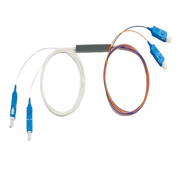 PLC Fiber Optic Splitter with SC/PC Connectors – Compact, High-Precision Optical Splitter for FTTH, PON, and CATV Networks