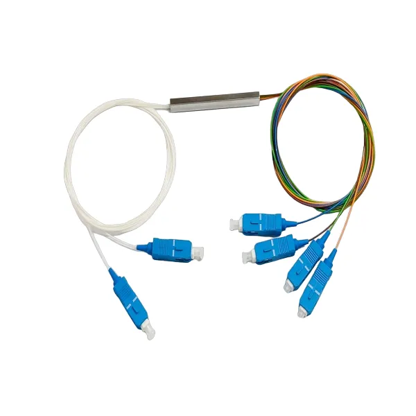 PLC Fiber Optic Splitter with SC/PC Connectors – Compact, High-Precision Optical Splitter for FTTH, PON, and CATV Networks PLC Fiber Optic Splitter with SC/PC Connectors – Compact, High-Precision Optical Splitter for FTTH, PON, and CATV Networks