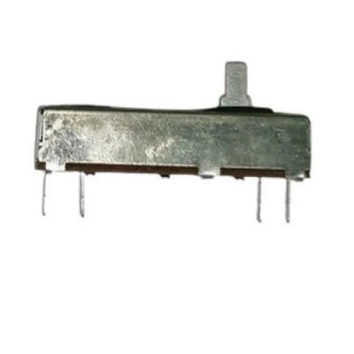 PVC 50mm (5cm) Slide Potentiometer | Metal Body | ON/OFF Switch | Non-Illuminated | Standard Current Rating