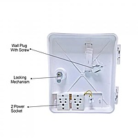 PVC Server/Network | Waterproof |Cabinet Box/Rack for CCTV POE Switch with Power Socket