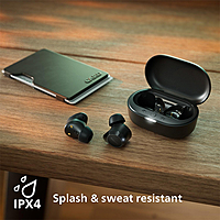 PHILIPS TAT1209BK/00 True Wireless Earbuds, in-Ear Active Noise Cancelling Bluetooth v5.3 Earphones with Mic, 18H Play Time, Shank Shape, IPX4, Touch Controls & Charging Case for iPhone/iPad (Black) PHILIPS TAT1209BK/00 True Wireless Earbuds, in-Ear Active Noise Cancelling Bluetooth v5.3 Earphones with Mic, 18H Play Time, Shank Shape, IPX4, Touch Controls & Charging Case for iPhone/iPad (Black)