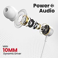 Portronics Conch 10 in-Ear Wired Earphone with 3.5mm Jack, Power Audio, Built-in Mic (White) Portronics Conch 10 in-Ear Wired Earphone with 3.5mm Jack, Power Audio, Built-in Mic (White)