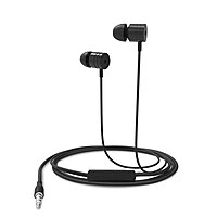 Portronics Conch 204 In-Ear Headphones with Mic, Noise Isolation, Bass, Comfortable Fit (BLACK)