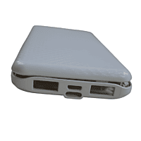 Power Bank Housing with Dual USB Output, Micro & Type-C Input, Not a power bank only Case (White)