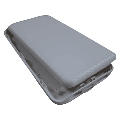 Power Bank Housing with Dual USB Output, Micro & Type-C Input, Not a power bank only Case (White)