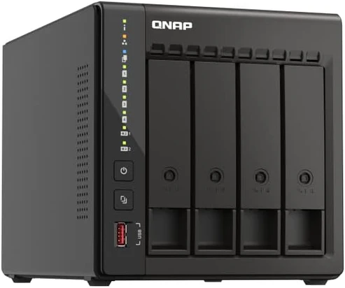 QNAP TS-453E-8G Quad Core 4 Bay Desktop Network Attached Storage Enclosure - Black