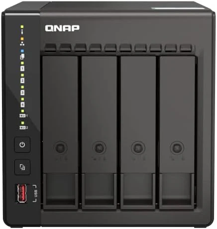 QNAP TS-453E-8G Quad Core 4 Bay Desktop Network Attached Storage Enclosure - Black