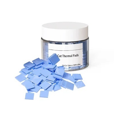 SC02 Pre-Cut Thermal Silicon Pads (1.2x1.2x0.15cm) - 100 Pcs/Box for Efficient Heat Transfer convert into cm