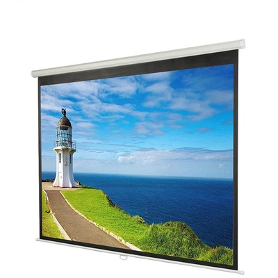 Projection Screen with Self-Lock , Anti-Creased, Imported High Gain Fabric, Diagonal, Supports Full HD 1080P, UHD-4K