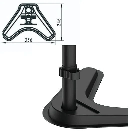Single Monitor Stand Adjustable Arm Mount with Leg Base