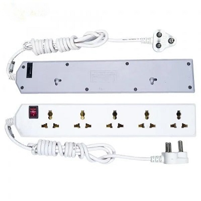 Spike 5+1 Way | International Socket with Single Switch | 5 Way Extension Board Extension Cord | Multi Plug Socket for Home Wall, Office Spike 5+1 Way | International Socket with Single Switch | 5 Way Extension Board Extension Cord | Multi Plug Socket for Home Wall, Office