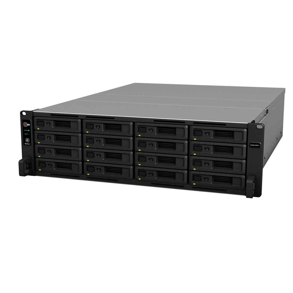 Synology RackStation RS2818RP+ 16-Bay NAS Server | Quad-Core CPU | 4GB DDR4 RAM | Scalable to 28 Bays | Ideal for SMB Backup & Virtualization