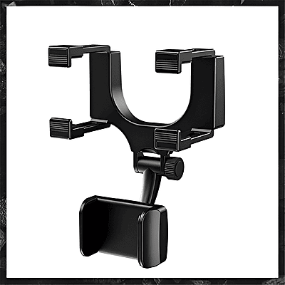 UNIVERSAL CAR REAR VIEW MIRROR MOUNT HOLDER 360 DEGREE ROTATION