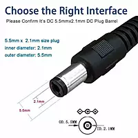 USB 2.0 A Type Male To DC (5.5 X 2.1)mm ,5V Power Plug Connector Cable 60cm (Black) USB 2.0 A Type Male To DC (5.5 X 2.1)mm ,5V Power Plug Connector Cable 60cm (Black)