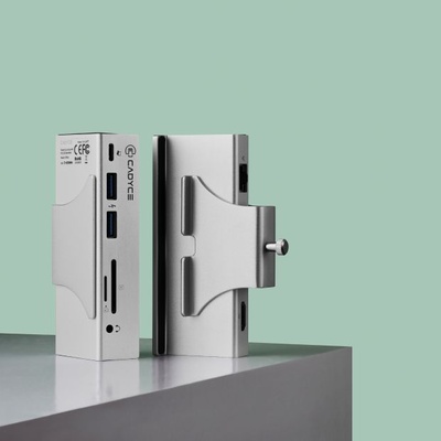 USB-C CLAMP-FIT DOCKING STATION (USB-C 3.1 Female uplink : HDMI Female x 1, USB 3.0 ports Female x 2, SD Card Slot x 1, Micro-SD Card Slot x 1) USB-C CLAMP-FIT DOCKING STATION (USB-C 3.1 Female uplink : HDMI Female x 1, USB 3.0 ports Female x 2, SD Card Slot x 1, Micro-SD Card Slot x 1)