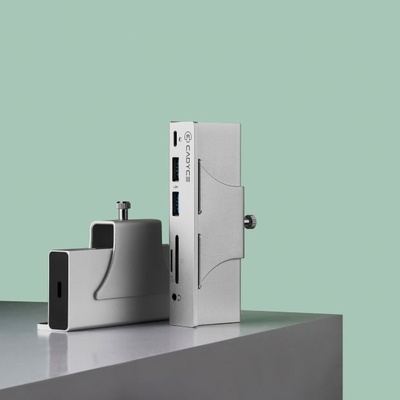 USB-C CLAMP-FIT DOCKING STATION (USB-C 3.1 Female uplink : HDMI Female x 1, USB 3.0 ports Female x 2, SD Card Slot x 1, Micro-SD Card Slot x 1) USB-C CLAMP-FIT DOCKING STATION (USB-C 3.1 Female uplink : HDMI Female x 1, USB 3.0 ports Female x 2, SD Card Slot x 1, Micro-SD Card Slot x 1)