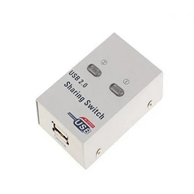 Usb Switch 1X2 Auto | 3 in 1 (1) 2 Ports Auto Printer Sharing Switch Hub Box-GP-10155