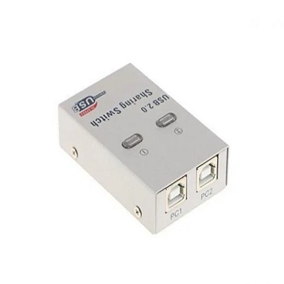 Usb Switch 1X2 Auto | 3 in 1 (1) 2 Ports Auto Printer Sharing Switch Hub Box-GP-10155